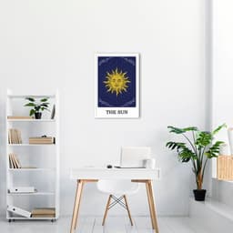Quadro The Sun Tarot 60x43 Caixa Branco