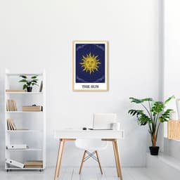 Quadro The Sun Tarot 60x43 Caixa Marfim