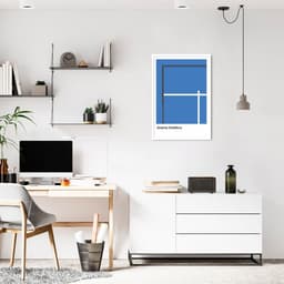 Quadro Tipos de Quadra Padel 86x60 Caixa Branco