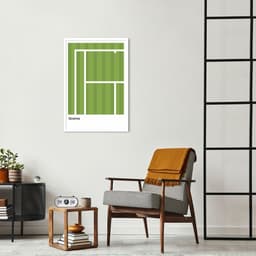 Quadro Tipos de Quadra Tênis WN 60x43 Caixa Branco