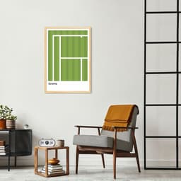 Quadro Tipos de Quadra Tênis WN 60x43 Caixa Marfim