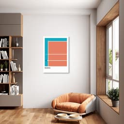 Quadro Tipos de Quadra Vôlei 43x30 Sem Moldura