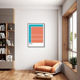 Quadro Tipos de Quadra Vôlei 86x60 Filete Preto