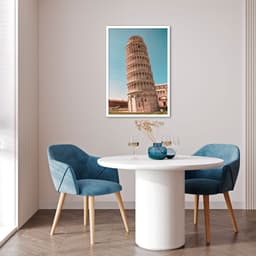 Quadro Torre de Pisa Itália 60x43 Caixa Branco