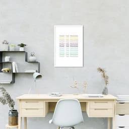 Quadro Trust the Process Colors 100x70 Caixa Branco