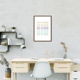 Quadro Trust the Process Colors 60x43 Caixa Marrom