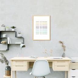 Quadro Trust the Process Colors 86x60 Caixa Marfim