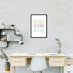 Quadro Trust the Process Colors 86x60 Caixa Preto