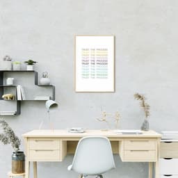 Quadro Trust the Process Colors 86x60 Filete Marfim