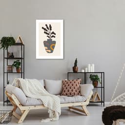 Quadro Vaso Boho 100x70 Sem Moldura