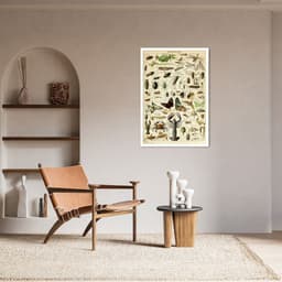 Quadro Vintage Artropodes 43x30 Caixa Branco