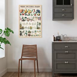 Quadro Vintage Botânica Alimentos 43x30 Filete Marfim