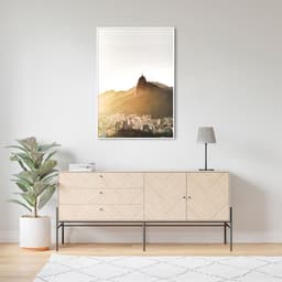 Quadro Visão Cidade Rio de Janeiro 60x43 Filete Branco