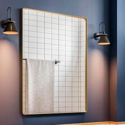 Espelho Decorativo Estilo Industrial Hebrew Dourado