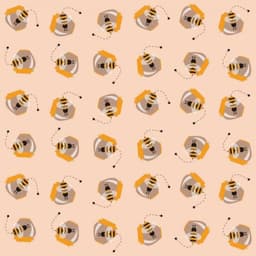 Papel de Parede Infantil Abelhas e Pote de Mel