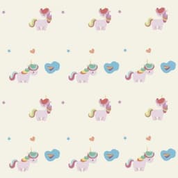 Papel de Parede Infantil Unicórnios Coloridos