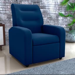 Poltrona Decorativa Reclinável Pireu Veludo Light Azul