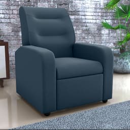 Poltrona Decorativa Reclinável Pireu Veludo Light Petroleo