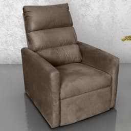 Poltrona Reclinável do Papai Taty Suede Cappuccino