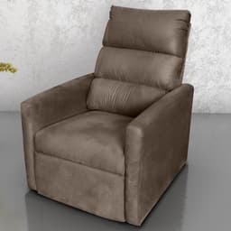 Poltrona Reclinável do Papai Taty Suede Marrom