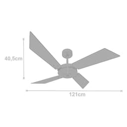 Ventilador de Teto Volare Tech New Office Preto 220V