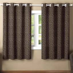 Cortina de Quarto 2,00 m x 1,60 m Jacquard Tabaco City Casaborda