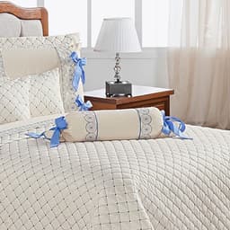 Rolo decorativo Bordado Napoli Azul Casaborda 1 peça