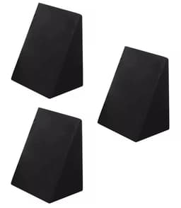 Kit 3 Travesseiros Encosto Triangular Preto Ortopédico Pós Cirúrgico Com Capa Ideal para Leitura, Amamentação, Descanso Tr