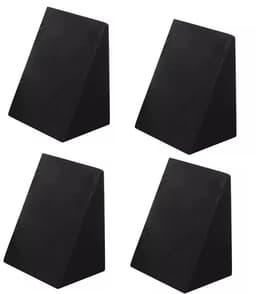Kit 4 Travesseiros Encosto Triangular Preto Ortopédico Pós Cirúrgico Com Capa Tr