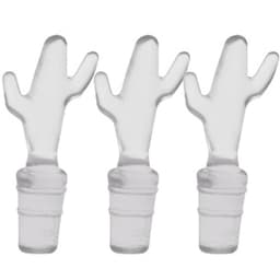 3 Tampas para Fechar Garrafa de Vinhos Espumante Rolha 8x2cm PVC Cactus Transparente