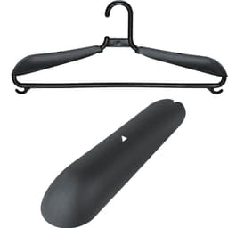 Kit 10 Ombreiras para Cabide Resistentes Plástico Pretas Org