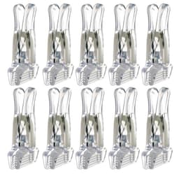 Kit 10 Presilha para Cabide Reforçada Transparente Prendedor