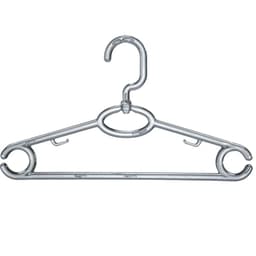 Kit 48 Cabides de Roupa Giratório Adulto 42cm Regata Transparente para Closet Magazzino