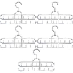 Kit 5 Cabides de Cintos Lenços Colares Suportes para Acessórios Lojas 13 Ganchos Cristal Cinquetti