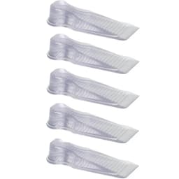 Kit 5 Trava Portas Cunhas Aparadores Calços Transparentes Antiderrapantes PVC Chão