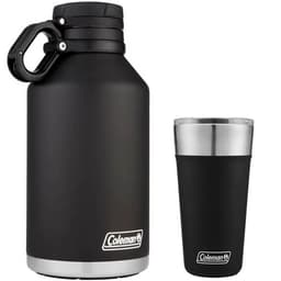 Conjunto Garrafa Térmica Growler 1,9L e Copo Térmico de Cerveja com Abridor 600ml Preto Coleman