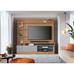 Estante para Home Theater e TV até 65 Polegadas Maceió Freijó e Cinza