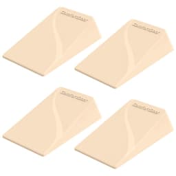 Kit 4 Calços Aparadores De Portas Comfortdoor Trava Porta De Borracha Marrom Claro