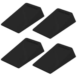 Kit 4 Calços Aparadores De Portas Comfortdoor Trava Porta De Borracha Preto