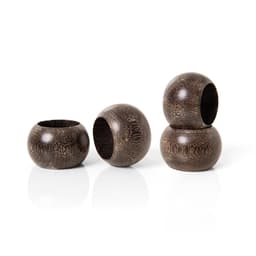 Kit com 4 Anéis de Guardanapo Congo Marrom Escuro