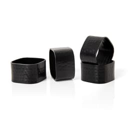 Kit com 4 Anéis de Guardanapo Cronos Preto