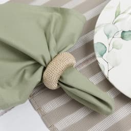 Kit com 4 Anéis de Guardanapo Rayon Bege