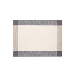 Lugar Americano Retangular Loom Bege e Cinza