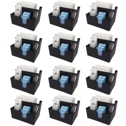 Kit 12 Porta Sachês Guardanapos Açúcar Organizadores Bancada Preto Coza