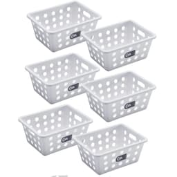 Kit 6 Cestos Plásticos para Servir Batata Frita Pastéis Quei