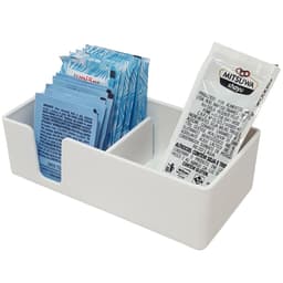 Porta Sachês Chás Açucares Organizador Multiuso De Bancada Branco