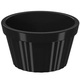 Ramequim de Plástico Preto Canelado 90ml Potinho Pequeno 7,3