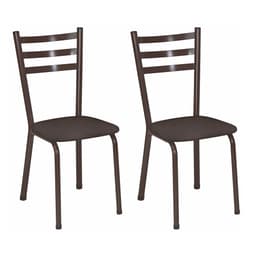 Conjunto com 2 Cadeiras Melina Marrom