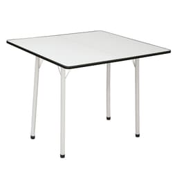 Mesa de Cozinha Dobrável Quadrada Nádia Branca e Preta 90 cm