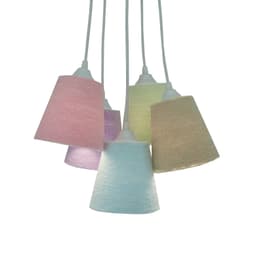 Lustre Pendente Cacho Frufru Fios Coloridos